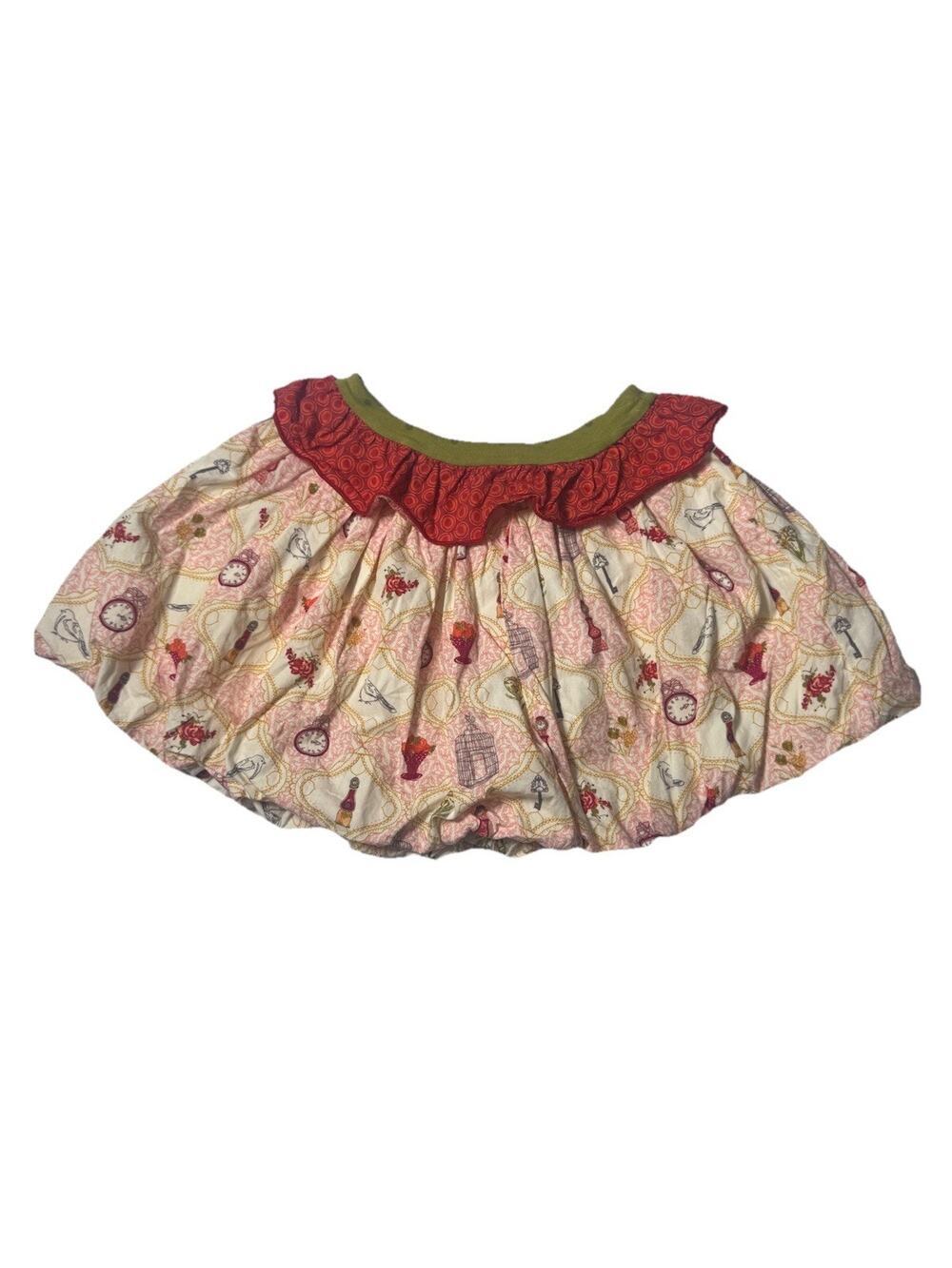 Persnickety Girls Bubble Skirt Size 6 Vintage Birdcage Floral Cotton USA
